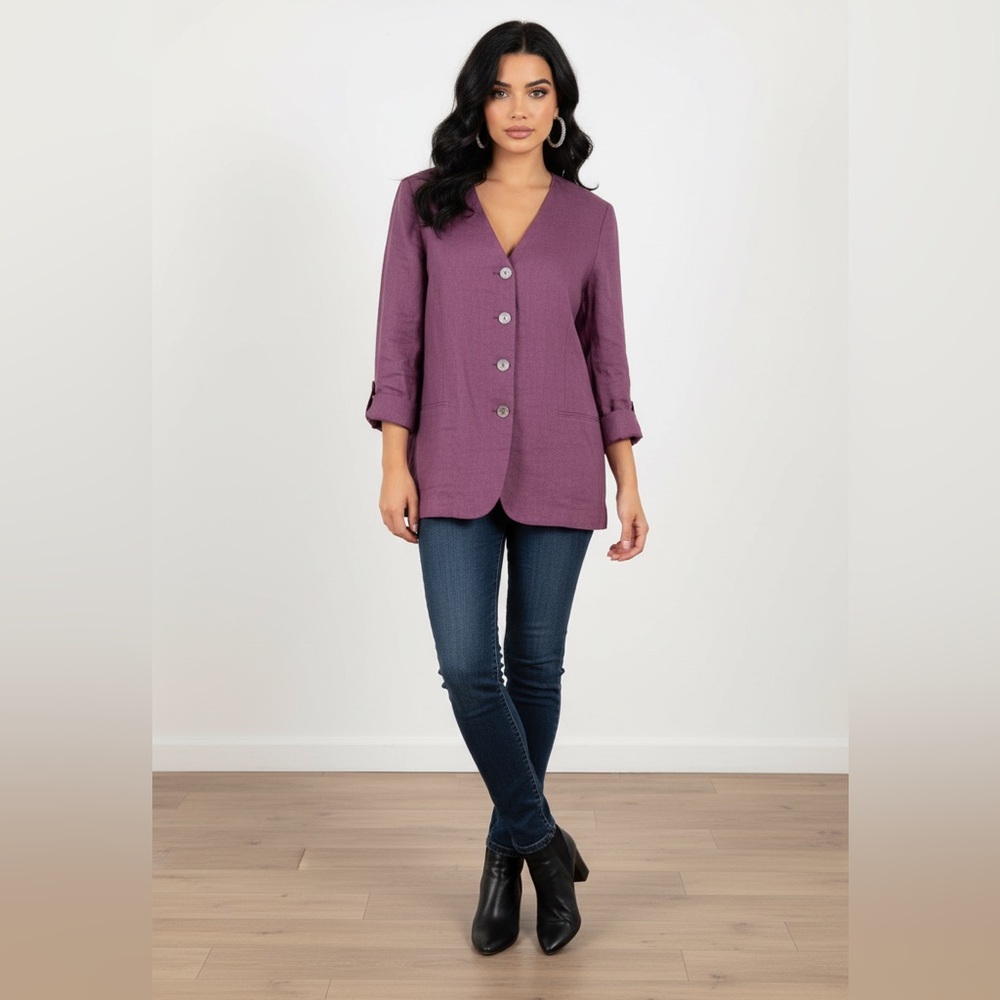 JH Collectables Linen Blazer. Size: 16